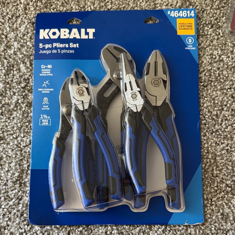 Kobalt 5-Piece Pliers Set - Blue and Black